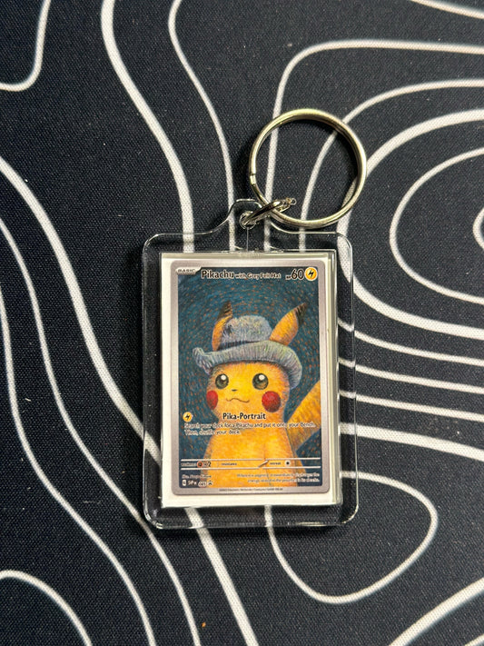 Custom Van Gogh Pikachu Keychain